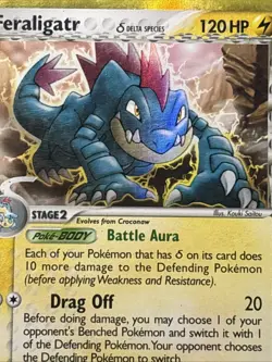 Feraligatr 2/101(Delta Species) Holo Rare Pokemon TCG: Ex Dragon Frontiers-DMG - Image 2