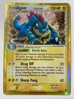 Feraligatr Delta Species Pokemon TCG Trading Card - RARE Holo - 2/101 - Image 1