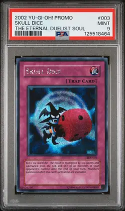 2002 YU-GI-OH! THE ETERNAL DUELIST SOUL PROMO #003 SKULL DICE PSA 9 - Image 1