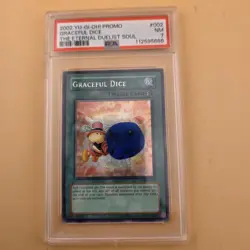2002 YU-GI-OH! THE ETERNAL DUELIST SOUL PROMO #002 GRACEFUL DICE PSA 7 - Image 1