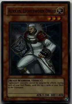 Aurkus, Lightsworn Druid Super Rare Light of Destruction LODT-EN081 LP - Image 1