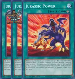 Yugioh! 3x Jurassic Power MP24-EN373 Common 1st Ed NM - Image 1