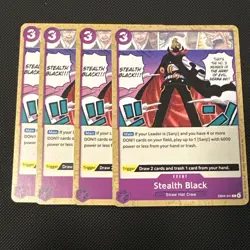 (4X) One Piece Card Game - Stealth Black EB04-041 Common - NM Play set English - Image 1
