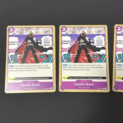 (4X) One Piece Card Game - Stealth Black EB04-041 Common - NM Play set English - Image 4
