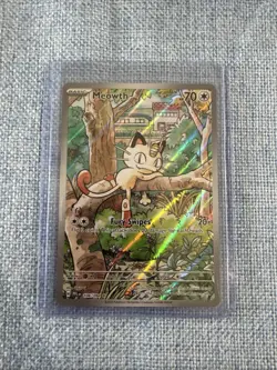 Pokemon Meowth Illustration Rare TCG Phantasmal Flames NM 106/094 2025 - Image 1