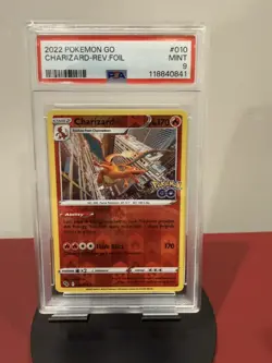 LOT OF 4 POKEMON CARDS CHARIZARD HOLO/REVERSE GO #10 GRADED PSA 9 MINT RARE - Image 3