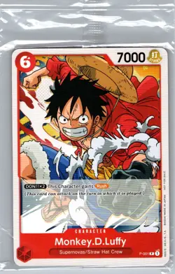 Monkey.D.Luffy (Super Pre-Release) [Participant] P-001 - One Piece Card - Sealed - Image 1