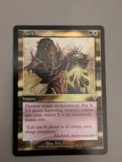 Aura Mutation. Instant MTG Card. Invasion. Foil. Old Vintage Border. - Image 1