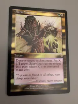 Aura Mutation. Instant MTG Card. Invasion. Foil. Old Vintage Border. - Image 3