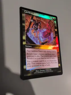 Cauldron Dance. Instant MTG Card. Invasion. Foil. Old Vintage Border. - Image 1