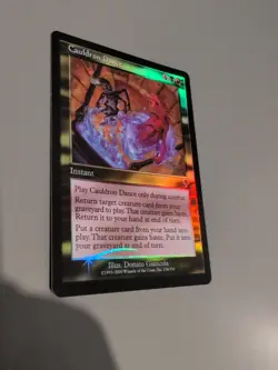 Cauldron Dance. Instant MTG Card. Invasion. Foil. Old Vintage Border. - Image 2