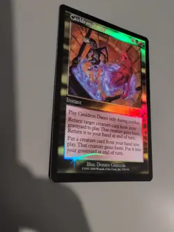 Cauldron Dance. Instant MTG Card. Invasion. Foil. Old Vintage Border. - Image 3