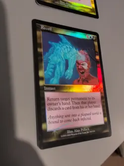 Recoil x2 Instant MTG Card. Invasion. Foil. Old Vintage Border. - Image 3