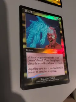 Recoil x2 Instant MTG Card. Invasion. Foil. Old Vintage Border. - Image 4