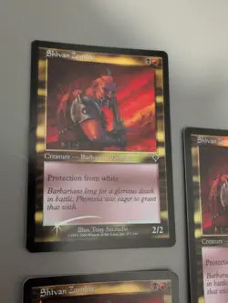 Shivan Zombie x3 MTG 3 card. Invasion. Foil. Old Vintage Border. - Image 4