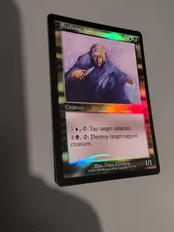 Stalking Assassin. Enchantment MTG Card. Invasion. Foil. Old Vintage Border. - Image 1