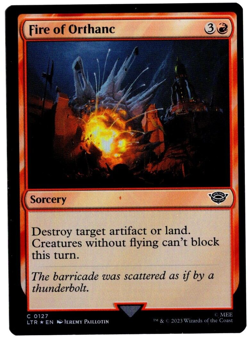 Fire of Orthanc 0127 Common Foil Lord of the Rings MTG Near Mint - Image 1