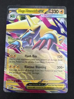 Mega Manectric ex 050/132 - ME01 Mega Evolution - NM Rare Holo Pokemon TCG - Image 1