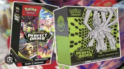 PRESALE Pokemon Center Mega Evolution Perfect Order ETB & Booster Bundle - Image 1