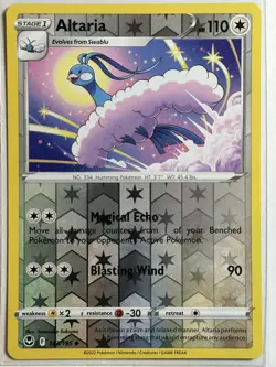 Altaria Reverse Holo SWSH12: Silver Tempest 143/195 LP-NM Pokemon Card - Image 1