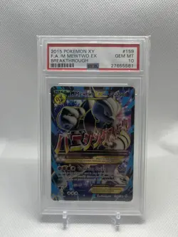 2015 POKEMON XY BREAKTHROUGH #159 FA/M MEWTWO EX BREAKTHROUGH PSA 10 - Image 1