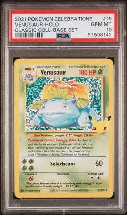 [PSA 10] Sequential Celebrations Charizard, Venusaur, Blastoise Pokemon - Image 3