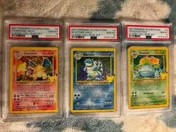 PSA 10 SEQUENTIAL SET Charizard Blastoise Venusaur 2021 Celebrations Gem Mint - Image 1