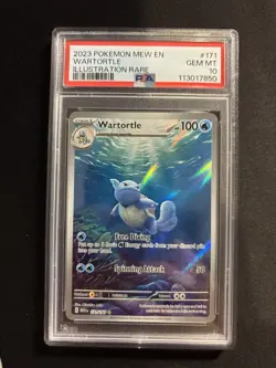 Pokemon TCG Scarlet & Violet Wartortle Card 171/165 Illustration Rare, PSA 10 - Image 1