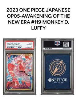 Monkey D Luffy OP05-119 SEC PSA 10 One Piece Card Game Awakening Of The New Era - Image 1