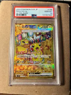2024 POKEMON JPN SV8-SUPER ELECTRIC BREAKER ULTRA RARE #136 PIKACHU EX PSA 10 - Image 1