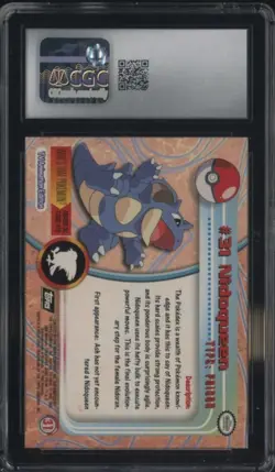 1999 Topps Pokemon Series 1 Fourth Print Rainbow Foil #31 Nidoqueen CGC 8 - Image 2
