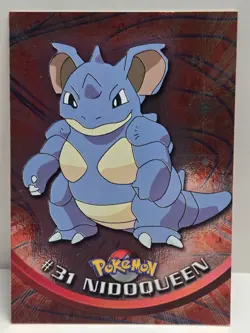#31 Nidoqueen 1999 Topps Chrome Pokemon Card Series 1 Blue Logo - NM - US Seller - Image 1