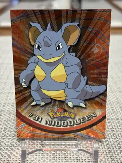 1999 Topps Pokemon Series 1 #31 NidoQueen (Sunrays Foil) TV Animation Black LP - Image 1