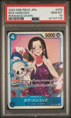 PSA 10 One Piece Japanese Boa Hancock OP01-078 Romance Dawn - Image 1