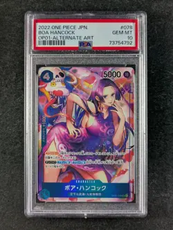 2022 One Piece BOA HANCOCK OP01-078 Romance Dawn Alt. Art Super Rare JPN PSA 10 - Image 1