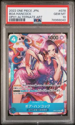 Alternate Art Boa Hancock One Piece 2022 Romance Dawn Japanese OP01-078 PSA 10 - Image 1