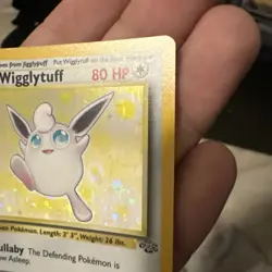 Wigglytuff Jungle Set Pokemon Card 16/64 Unlimited Holo Rare 2000 - Image 2