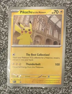 Pokemon TCG Natural History Museum: Pikachu at the Museum Large Promo Card - Image 1