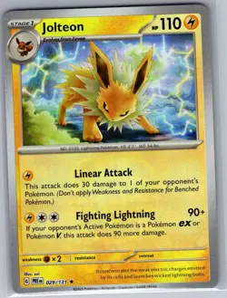 Jolteon (Master Ball) 029/131 SV: Prismatic Evolutions - Pokemon Card - NM - Image 1