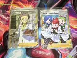 Professor’s Research & Chili,Cilantro & Cress (Lot of 2) Holo Pokemon Cards LP🔥 - Image 1