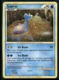 Lapras CLB 008/034 Trading Card Game Classic Holo NM - Image 1