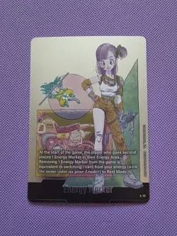 Dragon Ball Super Card Game Fusion World SB02 Energy Marker E-73 Bulma/Kid Goku - Image 1