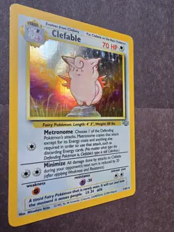 Pokemon TCG Clefable Holo Rare 1/64 Jungle Set Unlimited 1999 WOTC L.P. - Image 2