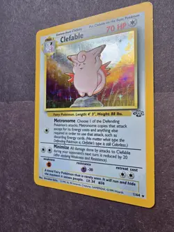 Pokemon TCG Clefable Holo Rare 1/64 Jungle Set Unlimited 1999 WOTC L.P. - Image 3