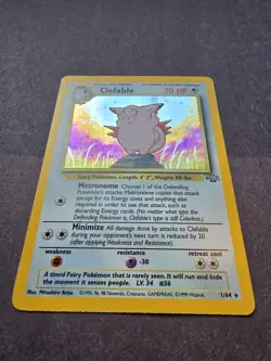 Pokemon TCG Clefable Holo Rare 1/64 Jungle Set Unlimited 1999 WOTC L.P. - Image 4