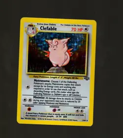 Pokemon TCG Clefable #1/64 Jungle Set Unlimited Holo Rare WOTC VTG 1999 LP - Image 1