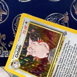 Pokemon TCG Clefable #1/64 Jungle Set Unlimited Holo Rare WOTC VTG 1999 LP - Image 3