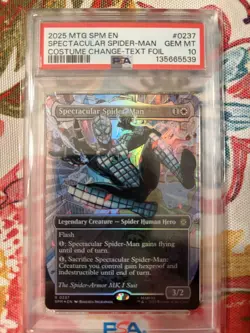 2025 MTG MARVEL'S SPIDER-MAN #0237 SPECTACULAR SPIDER-MAN PSA 10 - Image 1
