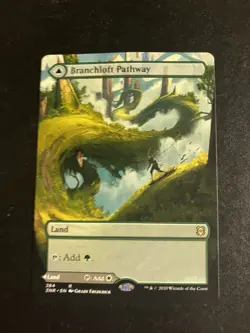 MTG -Borderless - NM Branchloft Pathway Boulderloft Pathway - Zendikar Rising - Image 1