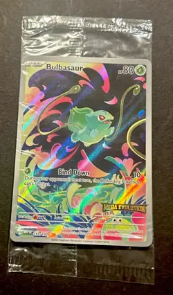 2025 POKEMON MEGA EVOLUTION BULBASAUR ILLUSTRATION RARE PROMO! - Image 1